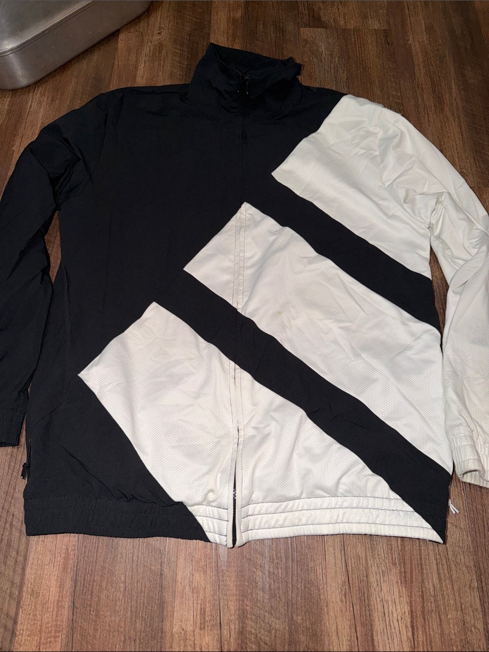 ADIDAS black/white Men's Eqt Track Jacket size L